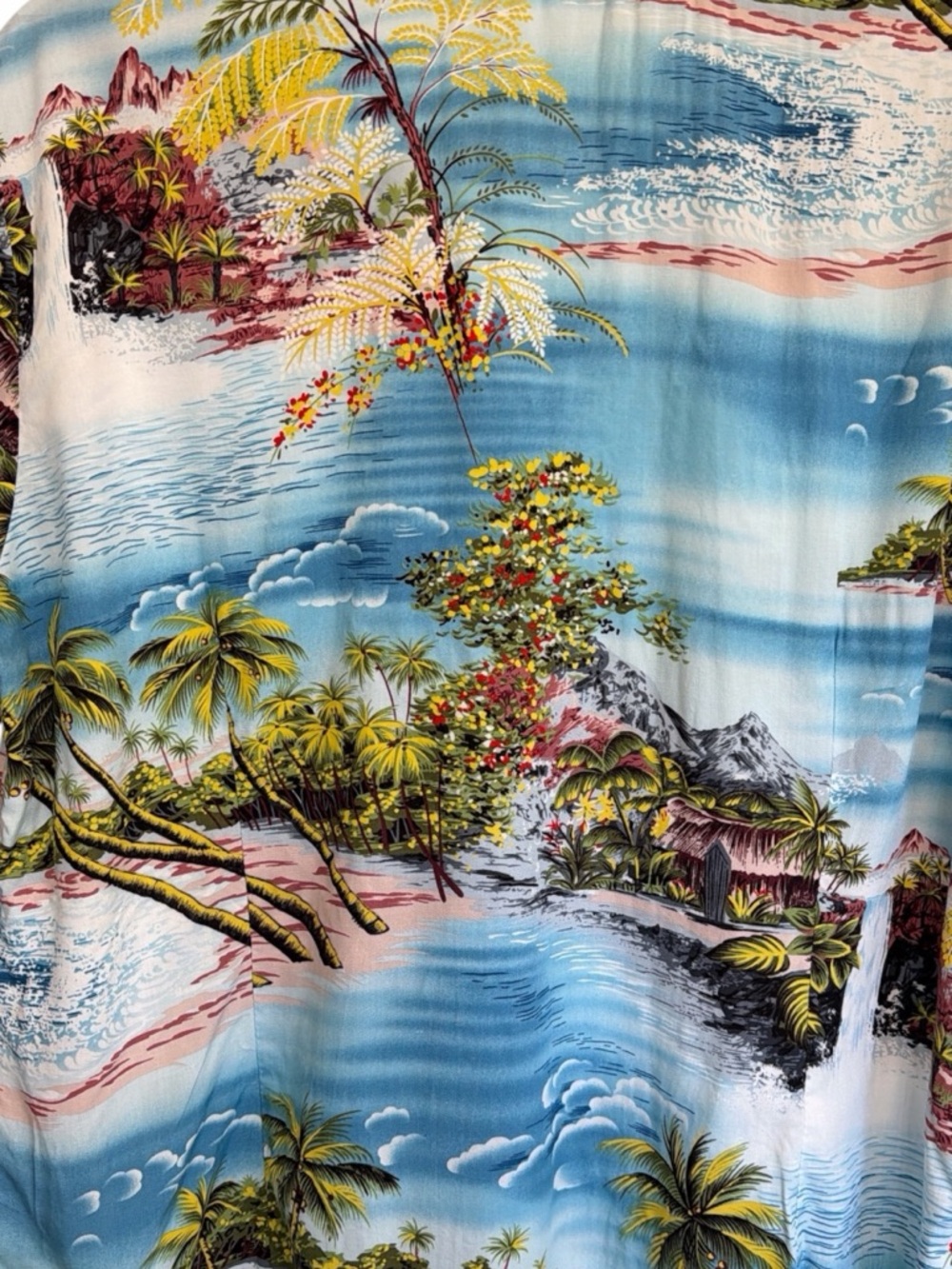 Puanani Hawaiian Shirt Large Tropical Print Button Up Short Sleeve Beach Aloha - Picture 6 of 6